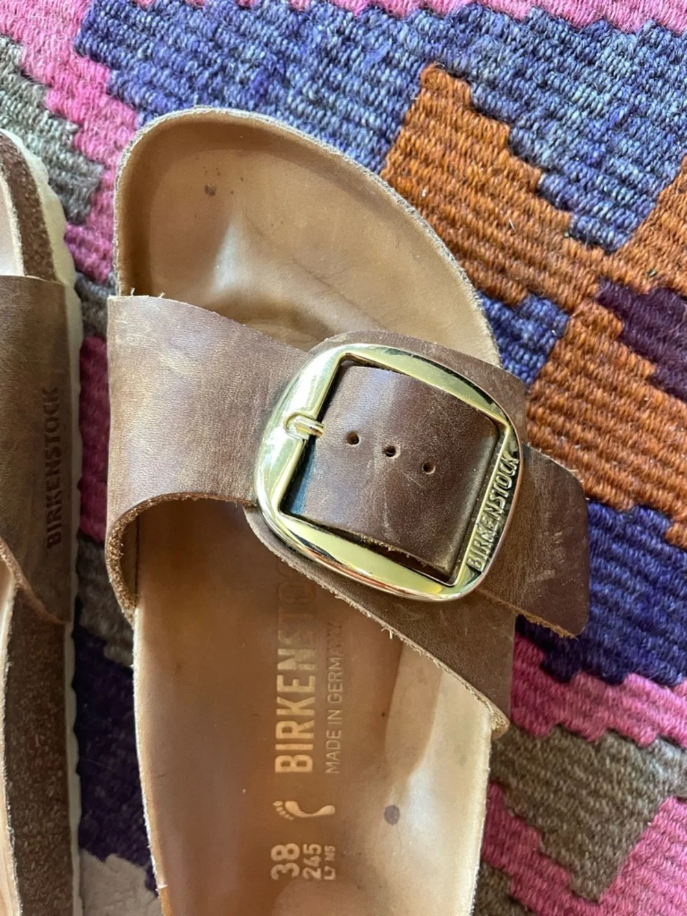 Birkenstock Brown Madrid Big Buckle Sandals - Picture 4 of 6